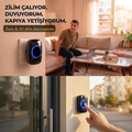 Truva kablosuz kapı zili - içeride alıcı çalıyor, dışarıda zile basılıyor kolaj